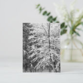 Mapelboom in sneeuw briefkaart (Staand voorkant)