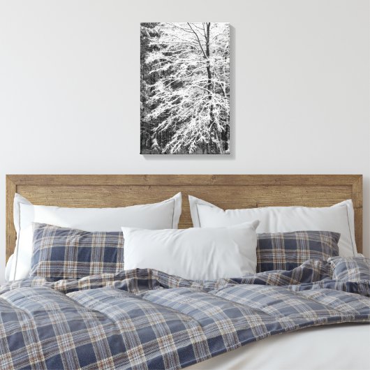 Mapelboom in sneeuw canvas afdruk (Insitu (Slaapkamer))