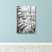 Mapelboom in sneeuw canvas afdruk (Insitu (Houten vloer))