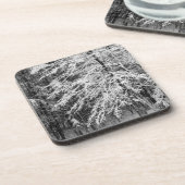 Mapelboom in sneeuw drankjes onderzetter (Linkerzijde)