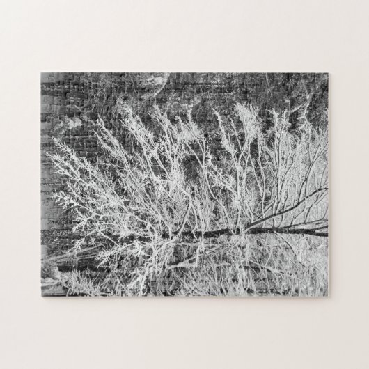 Mapelboom in sneeuw legpuzzel (Horizontaal)