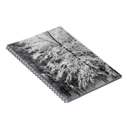 Mapelboom in sneeuw notitieboek (Rechterzijde)