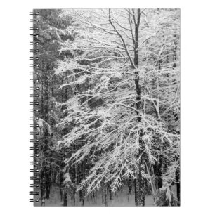 Mapelboom in sneeuw notitieboek