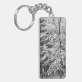 Mapelboom in sneeuw sleutelhanger (Voorkant Links)