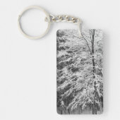 Mapelboom in sneeuw sleutelhanger (Voorkant)