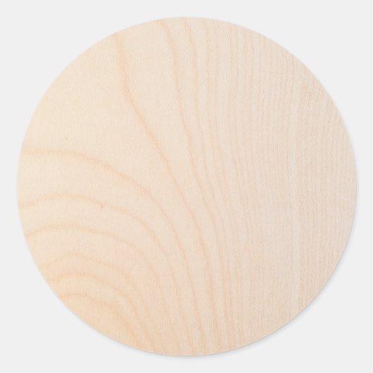 Mapelhouttextuur Ronde Sticker (Voorkant)