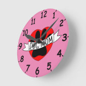 Mapenhok en rode harttekening met cijfers ronde klok (Hoek)