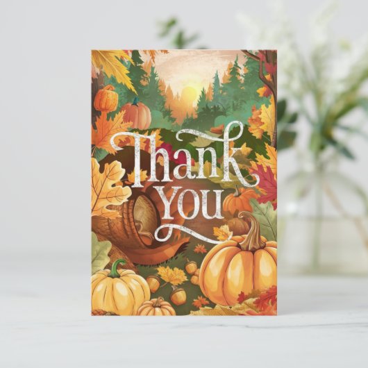  Maple Autumn Herfst Bedankkaart (Staand voorkant)