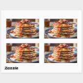 Maple Bacon Pannenkoeken Rechthoekige Sticker (Vel)