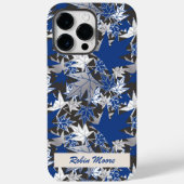 Maple Blauw op een Koolsteenachtergrond Case-Mate iPhone Case (Achterkant)