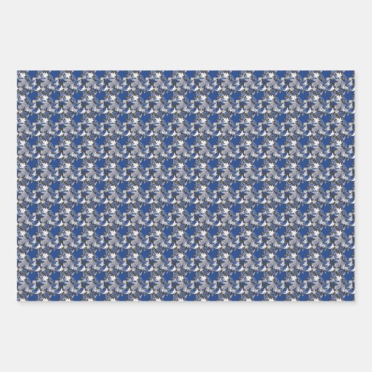 Maple Blauw op een Koolsteenachtergrond Inpakpapier Vel (Voorkant 2)