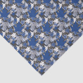 Maple Blauw op een Koolsteenachtergrond Tissuepapier (Detail)