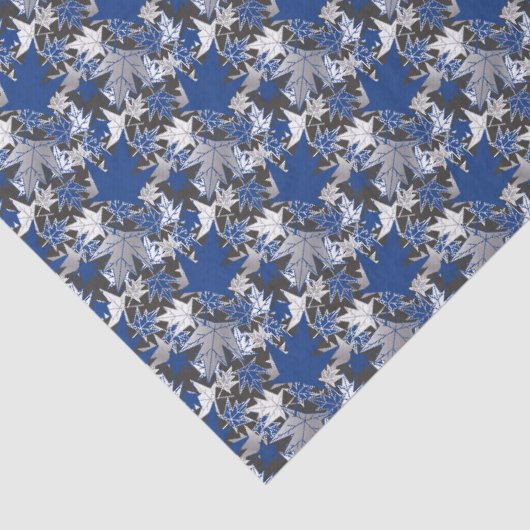 Maple Blauw op een Koolsteenachtergrond Tissuepapier (Detail)