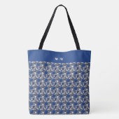 Maple Blauw op een Koolsteenachtergrond Tote Bag (Achterkant)