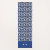 Maple Blauw op een Koolsteenachtergrond Yogamat (Voorkant)