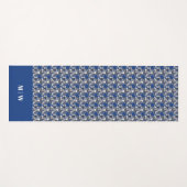 Maple Blauw op een Koolsteenachtergrond Yogamat (Voorkant (horizontaal))