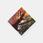 Maple boom bos bladeren herfst botanische servet (Hoek)