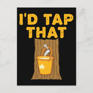 Maple Boom waar ik op zou tikken die suiker zou aa Briefkaart