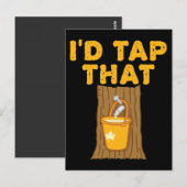 Maple Boom waar ik op zou tikken die suiker zou aa Briefkaart (Voorkant / Achterkant)