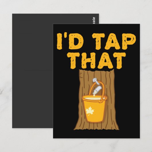 Maple Boom waar ik op zou tikken die suiker zou aa Briefkaart (Voorkant / Achterkant)