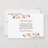 Maple Branch Funeral - Dank u Kaart (Voorkant)