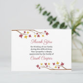 Maple Branch Funeral - Dank u Kaart (Staand voorkant)