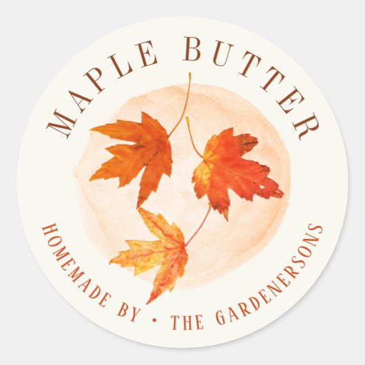 Maple Butter Classic Round Sticker (Voorkant)