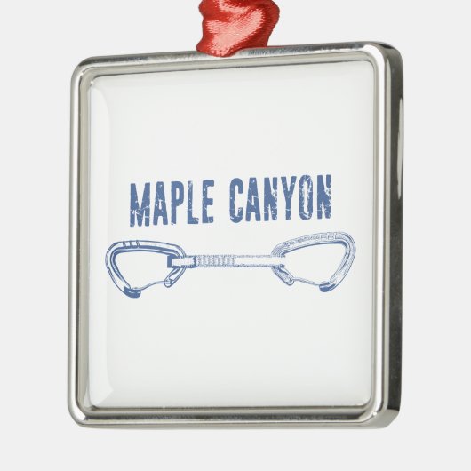 Maple Canyon klimmen Quickdraw Metalen Ornament (Links)