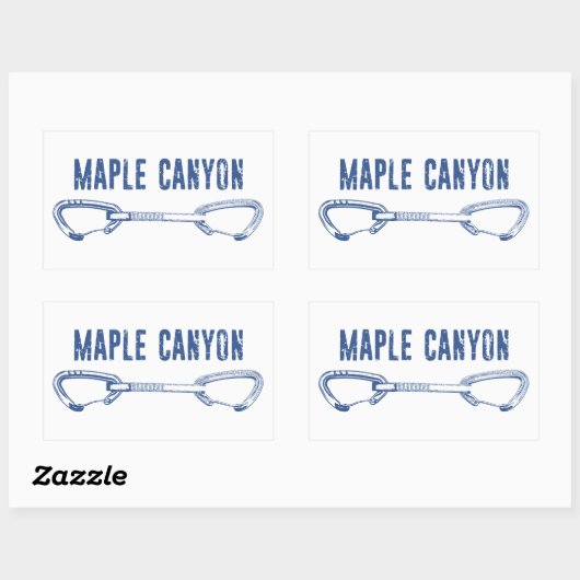 Maple Canyon klimmen Quickdraw Rechthoekige Sticker (Vel)