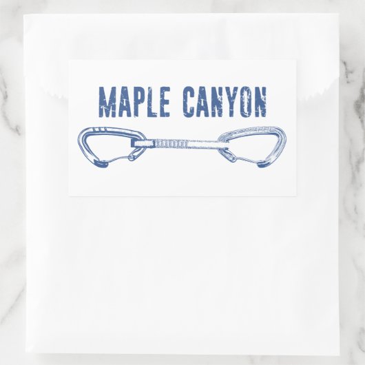Maple Canyon klimmen Quickdraw Rechthoekige Sticker (Tas)