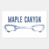 Maple Canyon klimmen Quickdraw Rechthoekige Sticker (Voorkant)