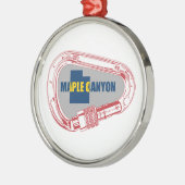 Maple Canyon-klimmer Carabiner Metalen Ornament (Links)