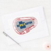 Maple Canyon-klimmer Carabiner Rechthoekige Sticker (Envelop)