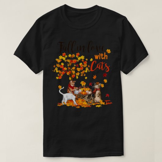 Maple Cat Leaf Herfst Hallo Autumn Bicycle Gift Ki T-shirt (Design voorkant)