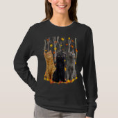 Maple Cat Leaf Herfst Hallo Autumn Funny Kat T-shirt (Voorkant)