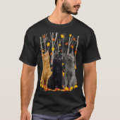 Maple Cat Leaf Herfst Hallo Autumn Funny Kat T-shirt (Voorkant)