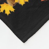 Maple Cat Leaf Herfst Hallo Kat Fleece Deken (Hoek)