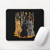 Maple Cat Leaf Herfst Hallo Kat Muismat (Met muis)