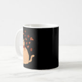 Maple Cat Leaf Herfst Hallo Koffiemok (Voorkant links)