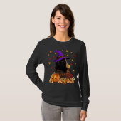 Maple Cat Leaf Leaves Herfst Hallo T-shirt (Voorkant volledig)
