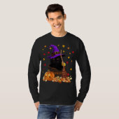 Maple Cat Leaf Leaves Herfst Hallo T-shirt (Voorkant volledig)