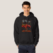 Maple Chicken Leaf Herfst Autumn Red Truck Hoodie (Voorkant volledig)