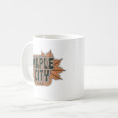 Maple City 70s Retro Michigan  Koffie Mok (Voorkant links)