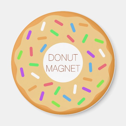 Maple Donut Magnet met Sprinkles (Voorkant)