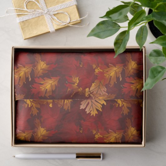 Maple- en eikenolieresturumkleuren tissuepapier (Geschenk)