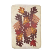 Maple- en eikenolievloeistoffen in najaarkleuren badmat (Voorkant Verticaal)