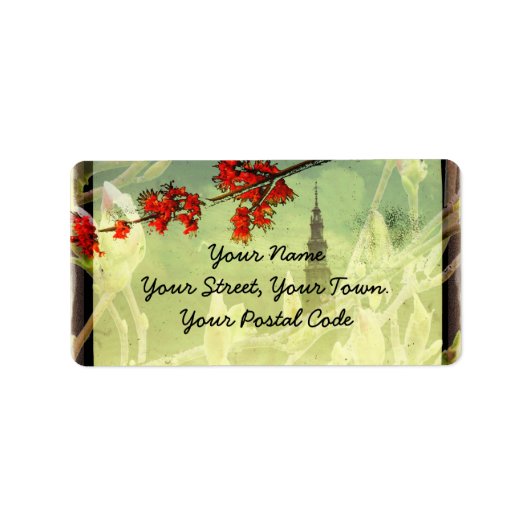 Maple en Magnolia Blossom Etiket (Voorkant)