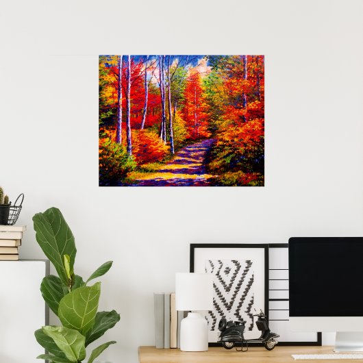 Maple Forest Road Poster (Thuiskantoor)