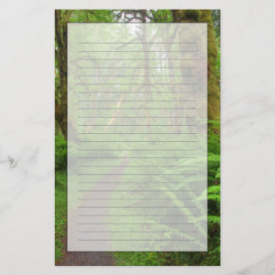 Maple Glade trail, bedekt met varens en mos Briefpapier