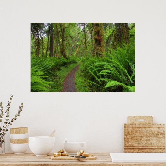 Maple Glade trail, veerboten en mos Poster (Keuken)